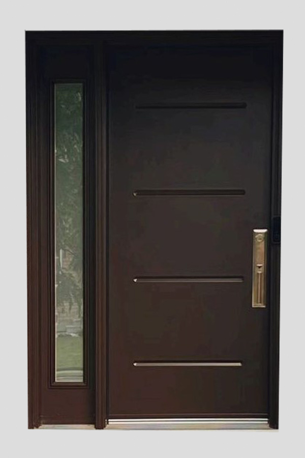 SD004 Steel Modern Door With One Sidelite