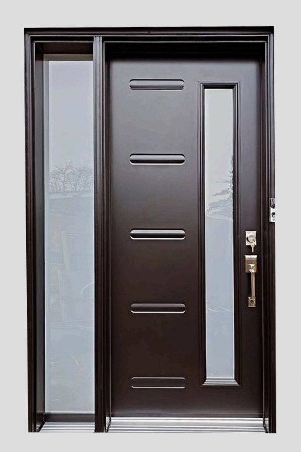 SD009 Steel Modern Door With One Sidelite