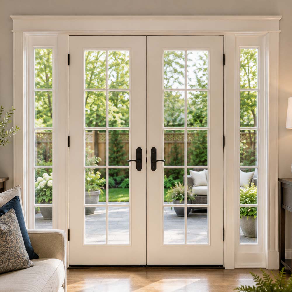 French doors with sidelights